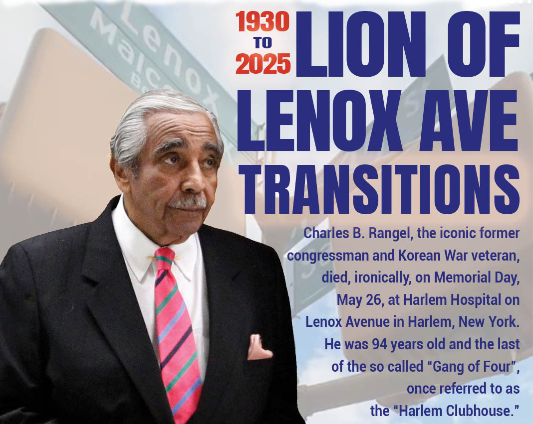 Charles Rangel dies at 94 - Picture of Rangel with headline