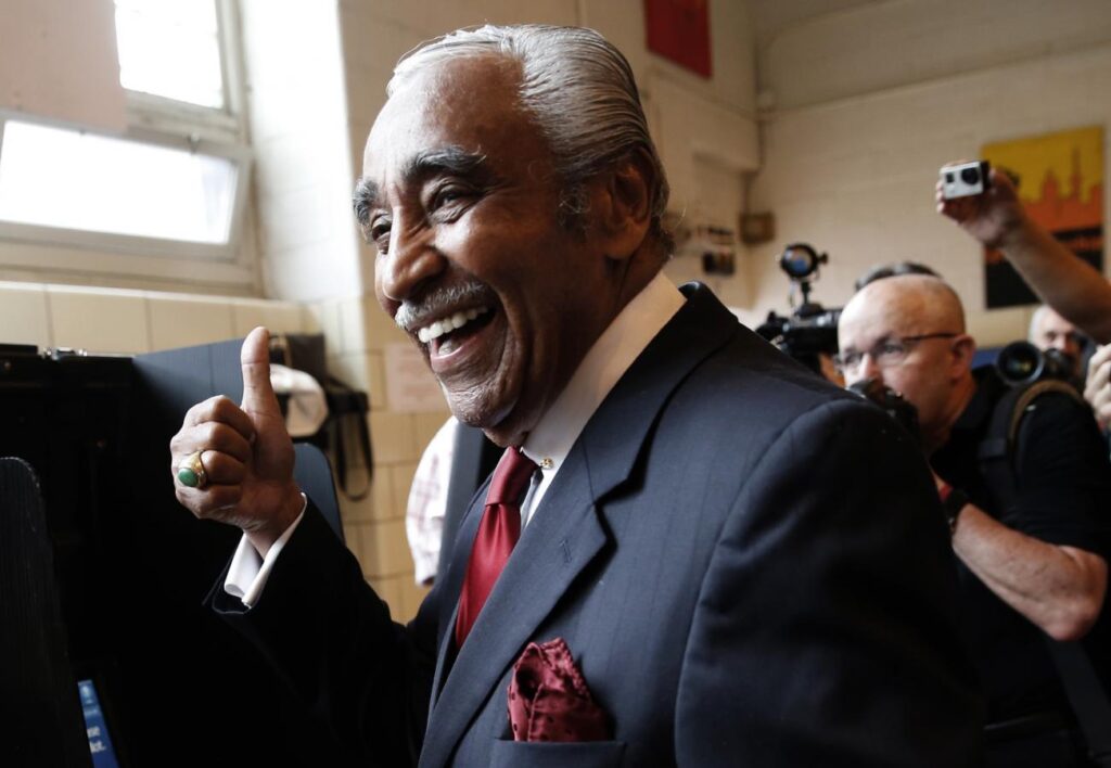 Charles rangel dies at 94 - image of Rangel with thumbs up